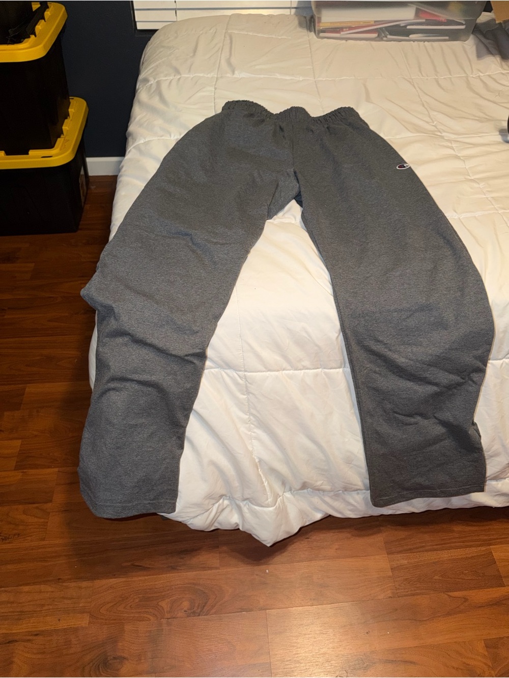 Champion Men's Dark Gray Fleece Joggers with Logo